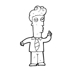 cartoon bored man asking question