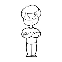 Obraz premium cartoon happy man