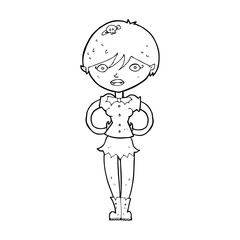 cartoon pretty vampire girl