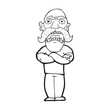 recommend clip art: cartoon angry man