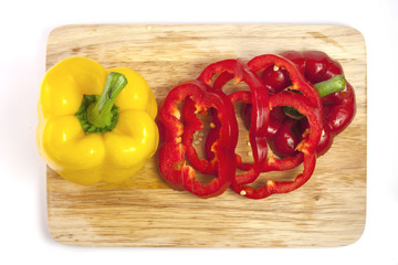 Bell peppers isolated on white background