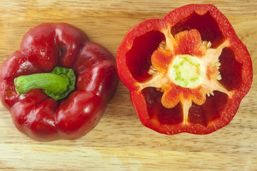 Bell peppers isolated on white background