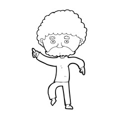 cartoon seventies style man disco dancing