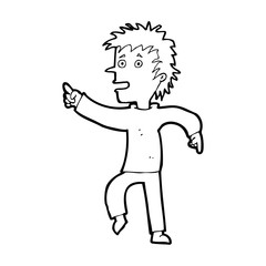Fototapeta premium cartoon happy man pointing