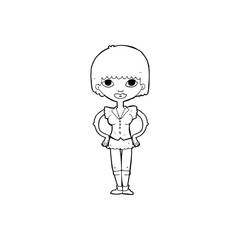 cartoon woman with hands on hips