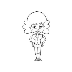 cartoon pretty woman