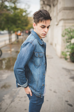 young handsome alternative dark model man