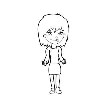 recommend clip art: cartoon woman shrugging shoulders