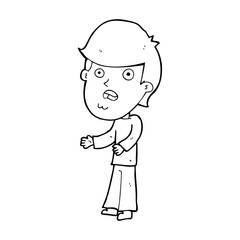 Fototapeta premium cartoon shocked man