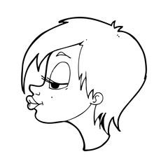 cartoon pretty woman