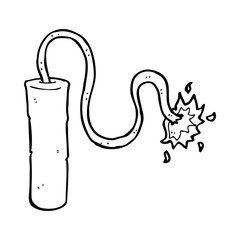 cartoon dynamite burning