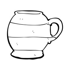 cartoon old style mug
