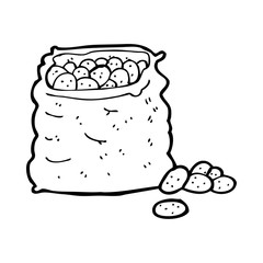 cartoon sack of potatoes