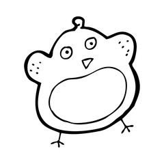 funny cartoon christmas robin