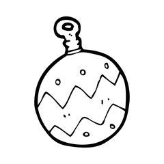cartoon christmas bauble
