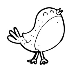 cartoon christmas robin