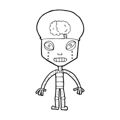 cartoonw weird robot