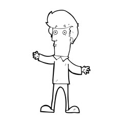 cartoon startled man