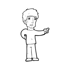 Fototapeta premium cartoon pointing man