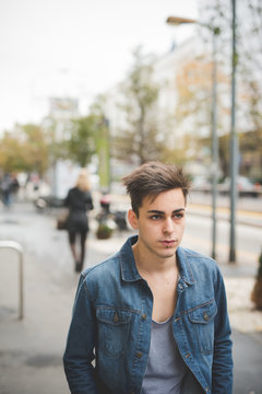 young handsome alternative dark model man