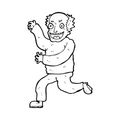 cartoon evil old man