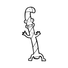 cartoon dancing christmas candy cane