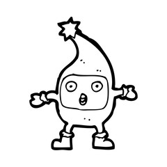 cartoon funny christmas creature