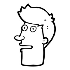 cartoon shocked male face