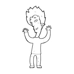 cartoon vampire man