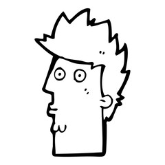 cartoon surprised face