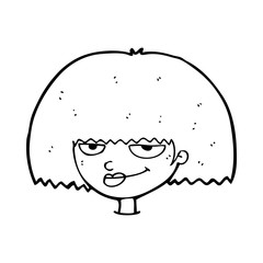 cartoon mean female face
