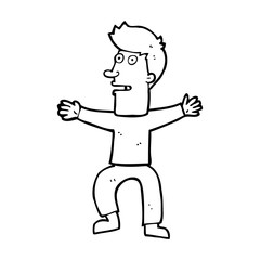 cartoon startled man