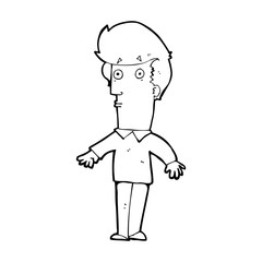 cartoon startled man