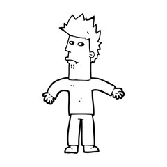 cartoon confused man