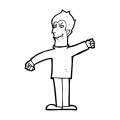 cartoon vampire man