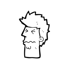 cartoon stressed out face