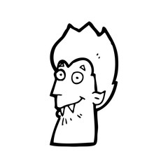 cartoon vampire head