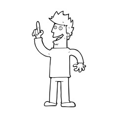 cartoon man with great new idea