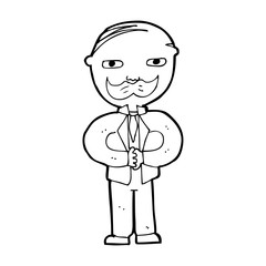 Fototapeta premium caroton old man with mustache