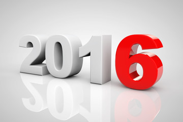 New Year 2016 3d Sign