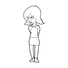 cartoon annoyed woman