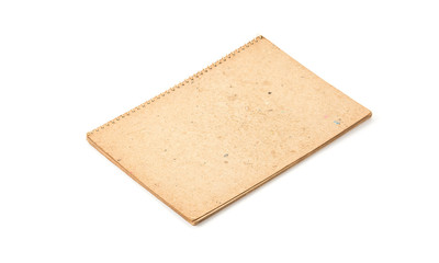 old notebook on white background