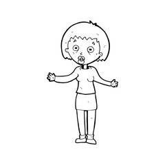 cartoon woman making excuses