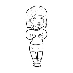 cartoon woman making excuses