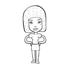 cartoon annoyed woman