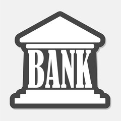 Vector bank building icon