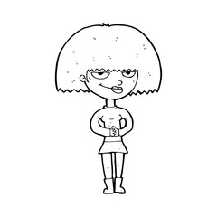 cartoon sly woman