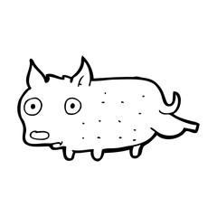 cartoon little dog cocking leg