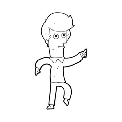 cartoon man pointing