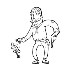 cartoon wild west cowboy